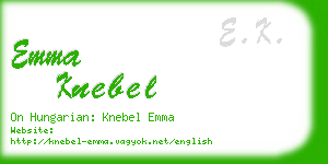 emma knebel business card